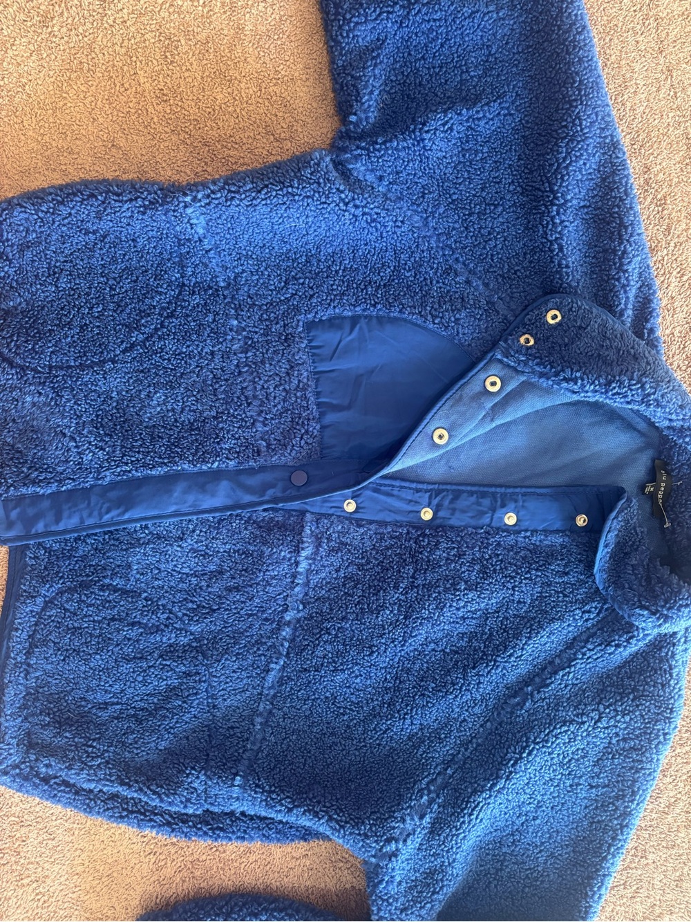 Blu Pepper Deep Blue Plush Fleece Jacket